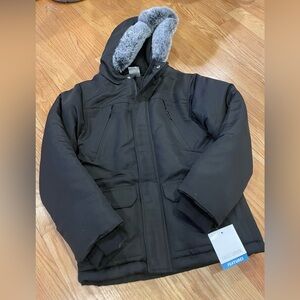 Falls Creek Black Jacket with Faux Fur Trim Girls size 8